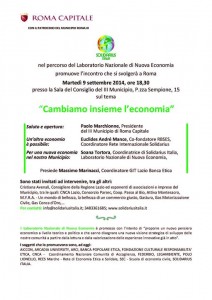 “Cambiamo Insieme l’Economia” – Incontro Pubblico con Euclides Mance @ Sala del Consiglio del III Municipio | Roma | Lazio | Italia